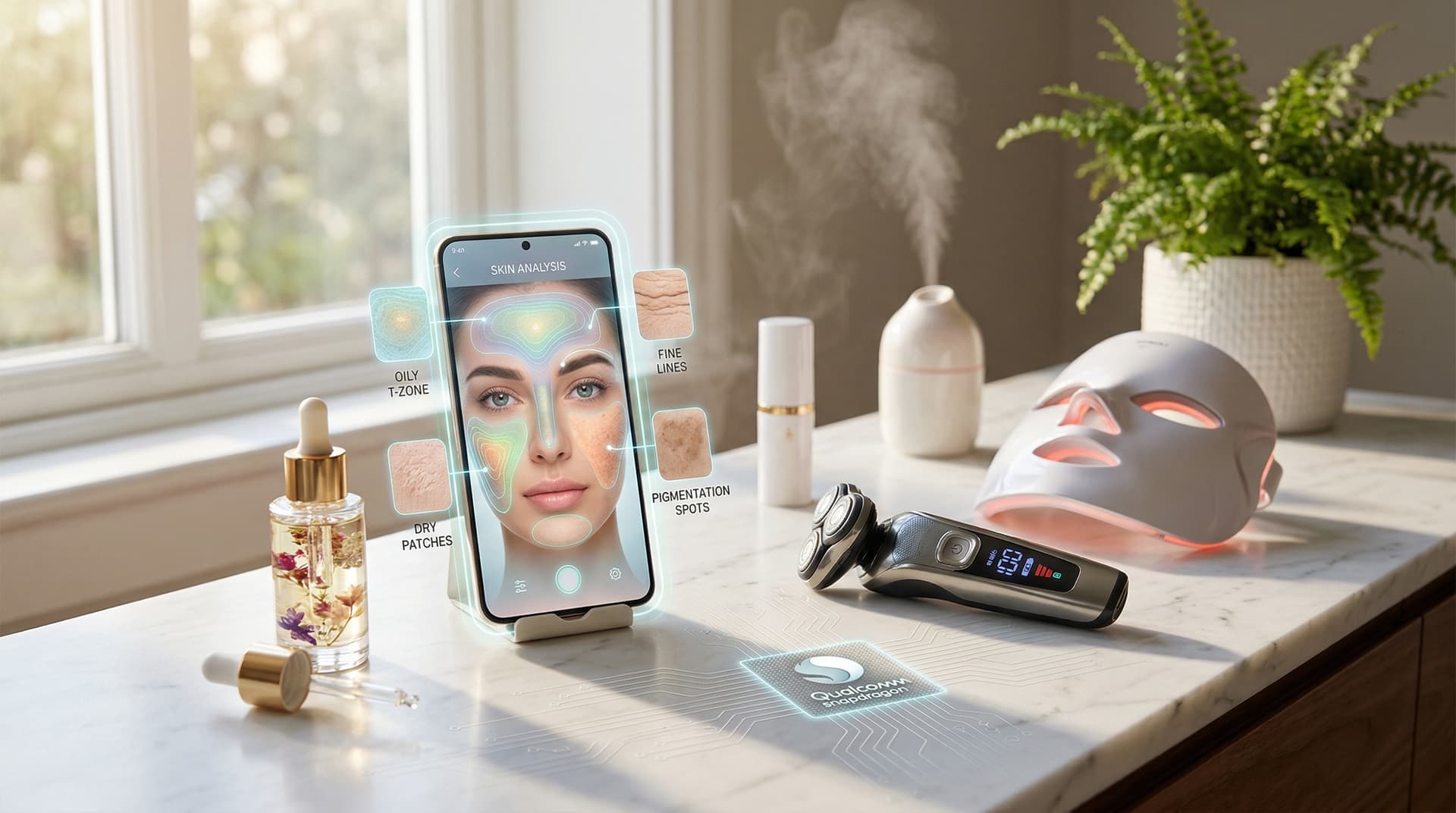 Qualcomm Edge AI revolutioniert Beauty-Tools mit Hautanalyse