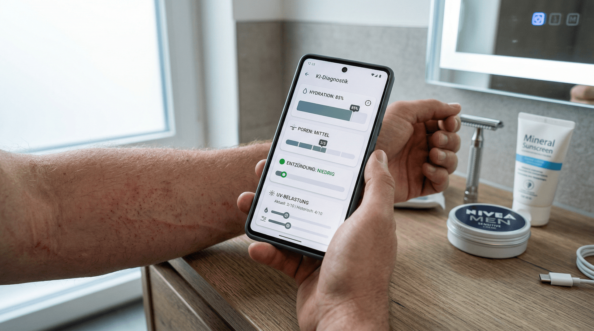 KI-Diagnostik erreicht 90% Dermatologen-Genauigkeit bei Männershautscans