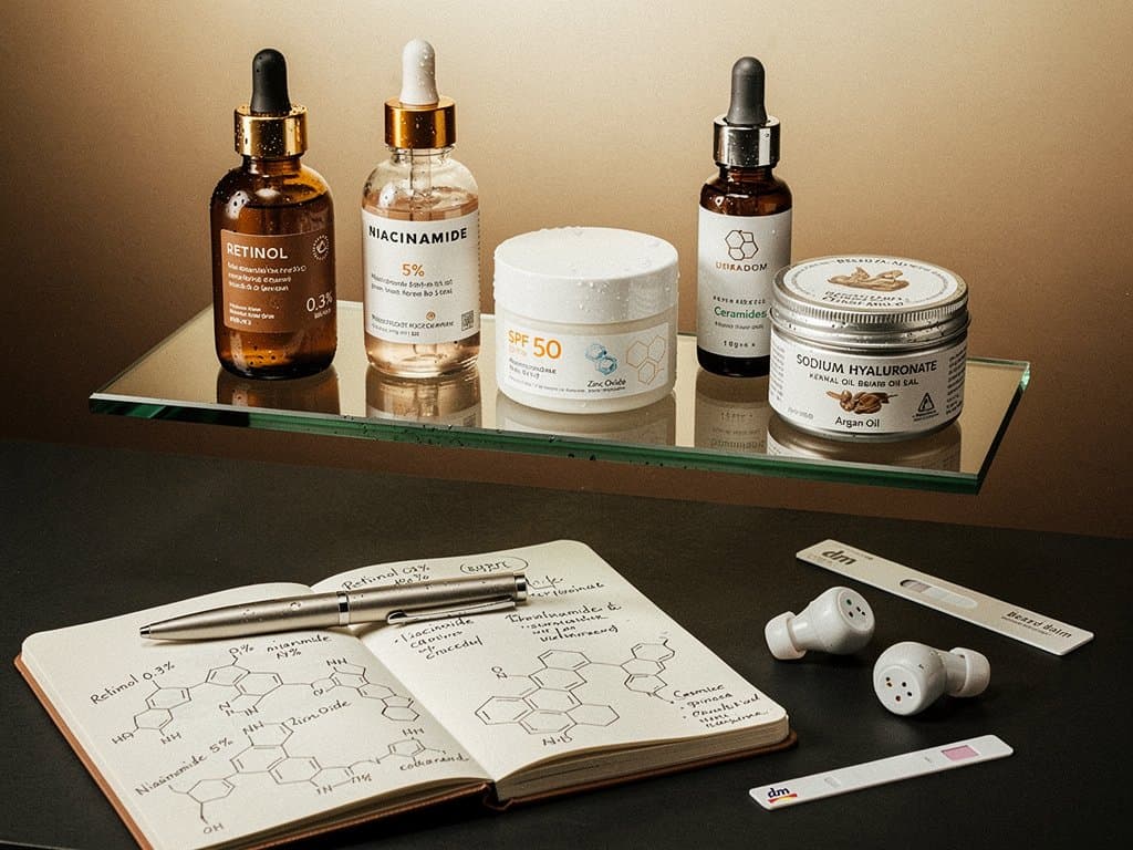 Beauty-Produkte mit INCI-Listen neben XRP-Charts und Fear & Greed Index 29