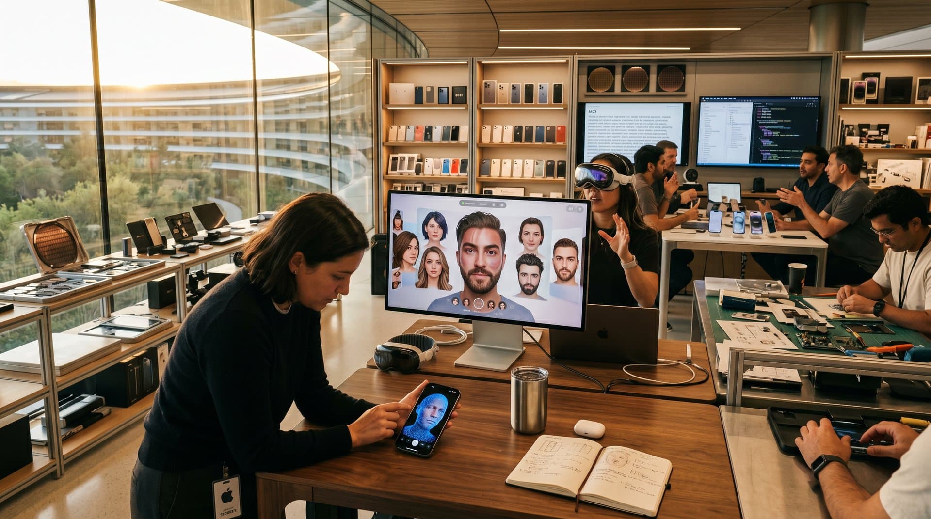 Apple Studio: LiDAR Face-Scan und AR-Overlays auf iPhone und Vision Pro für Beauty-Tech